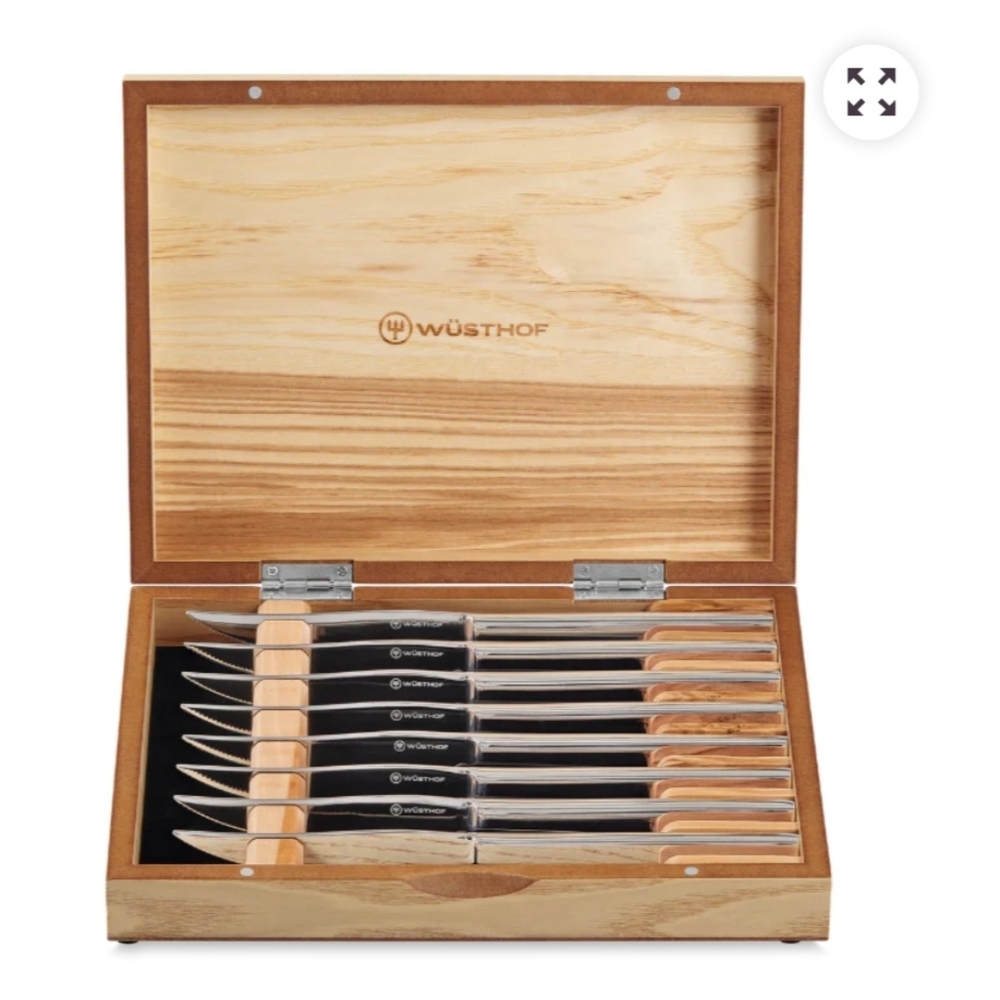 WÜSTHOF 8-Piece Stainless Mignon Steak Knife Set NIB